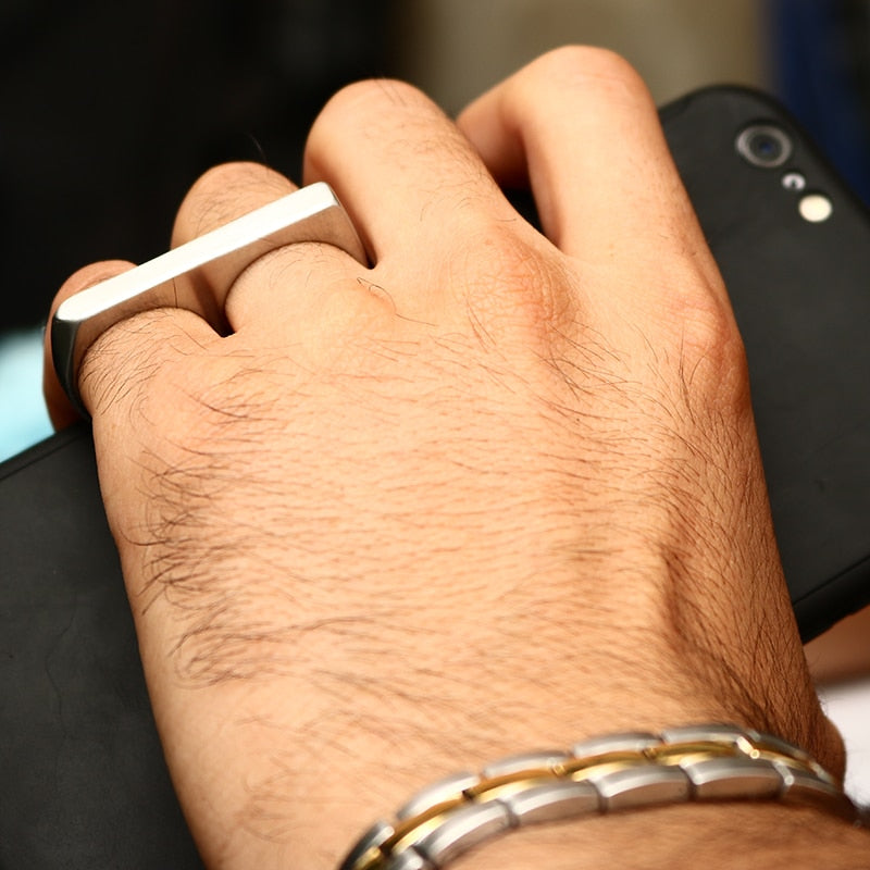 Double Finger Stainless Steel Ring