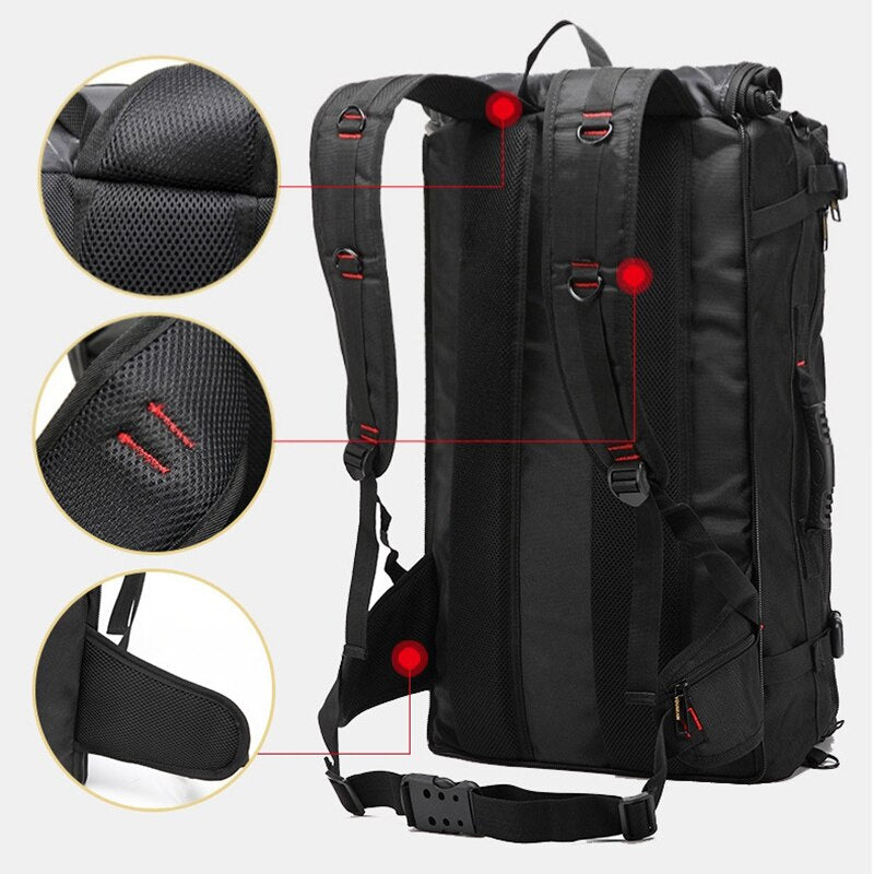 50-70L Expandable Backpack | Travel/Sports/Duffle/Business/School