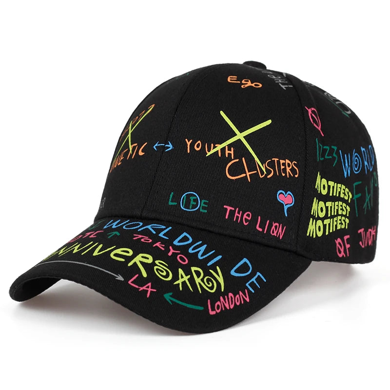 Fashion Graffiti printing baseball cap
