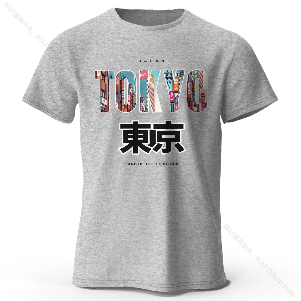 Tokyo Printed Fashion Forward 100% Cotton Ultra Soft Round Neck Short Sleeve T-Shirt