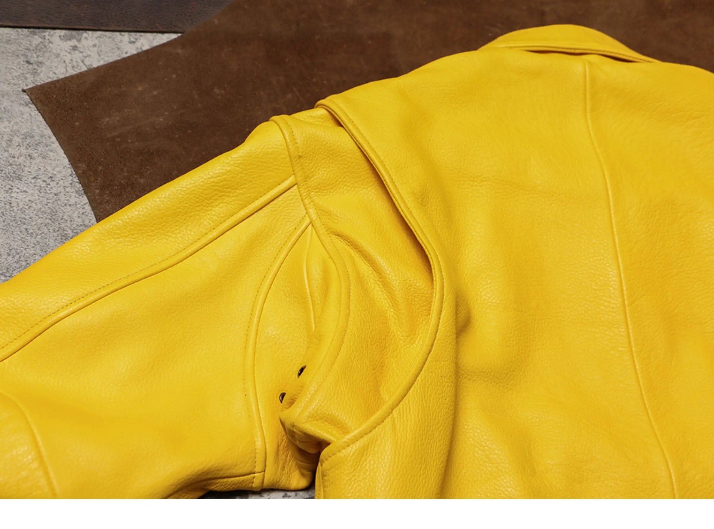 Spring Autumn Mauroicardi Cool Handsome Short Yellow Soft Pu Leather Jacket Men