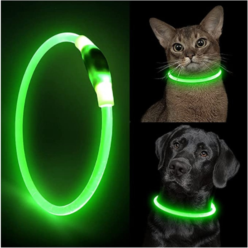 LED Pet Collar | Dog / Cat Glowing Light USB Charging