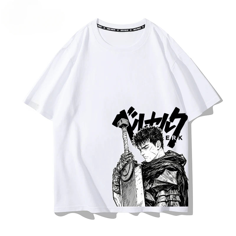 Warrior Japanese Anime Summer Men's T-shirt
