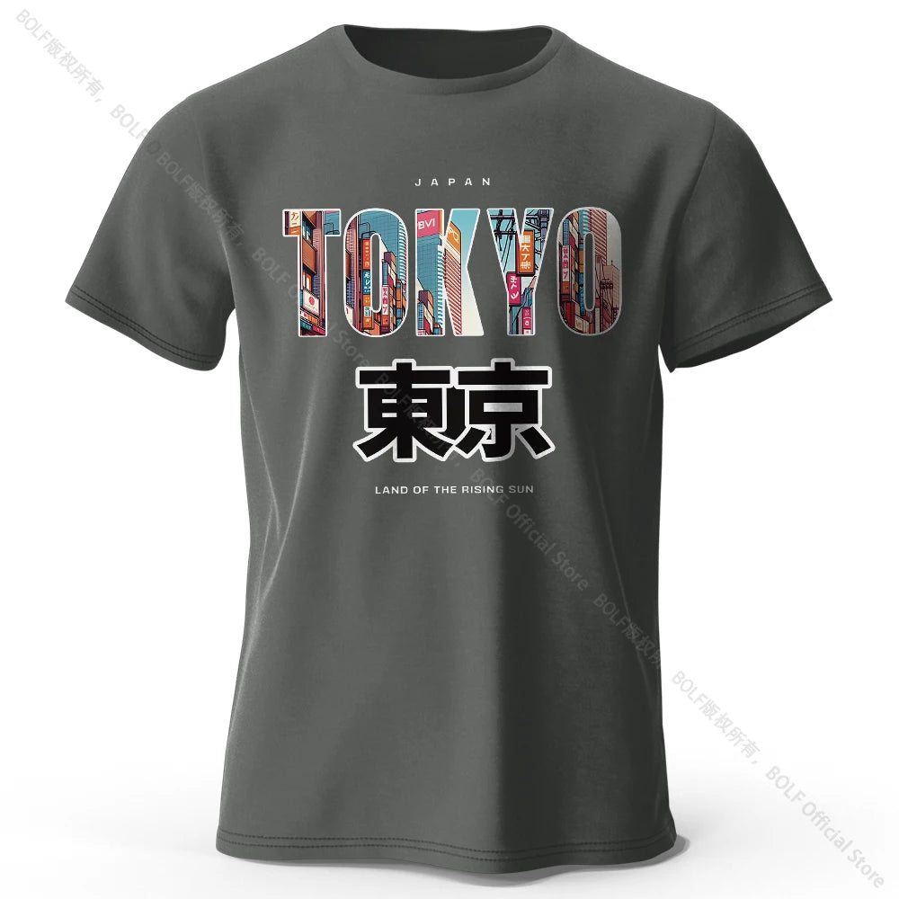Tokyo Printed Fashion Forward 100% Cotton Ultra Soft Round Neck Short Sleeve T-Shirt