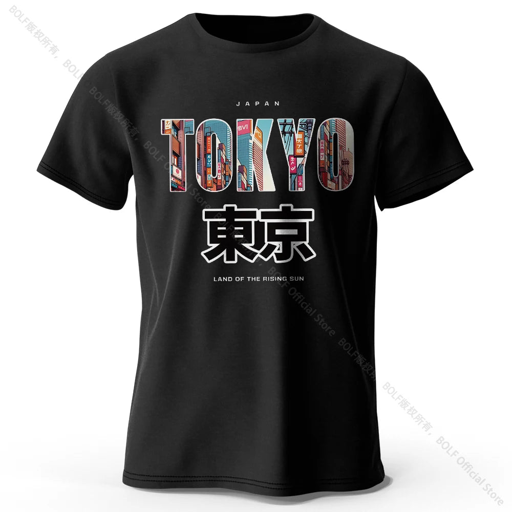 Tokyo Printed Fashion Forward 100% Cotton Ultra Soft Round Neck Short Sleeve T-Shirt