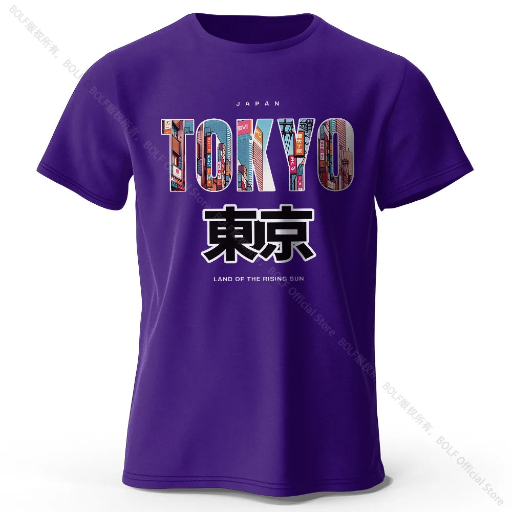 Tokyo Printed Fashion Forward 100% Cotton Ultra Soft Round Neck Short Sleeve T-Shirt