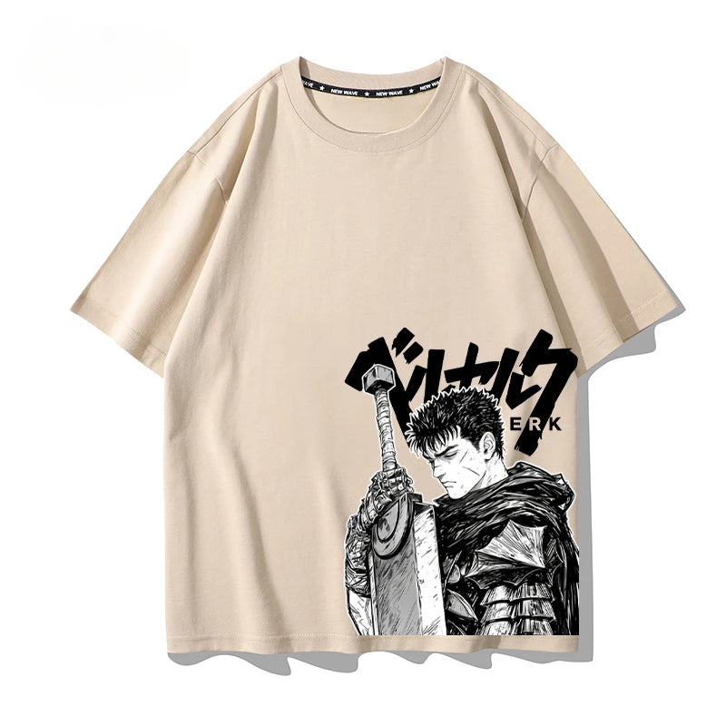 Warrior Japanese Anime Summer Men's T-shirt