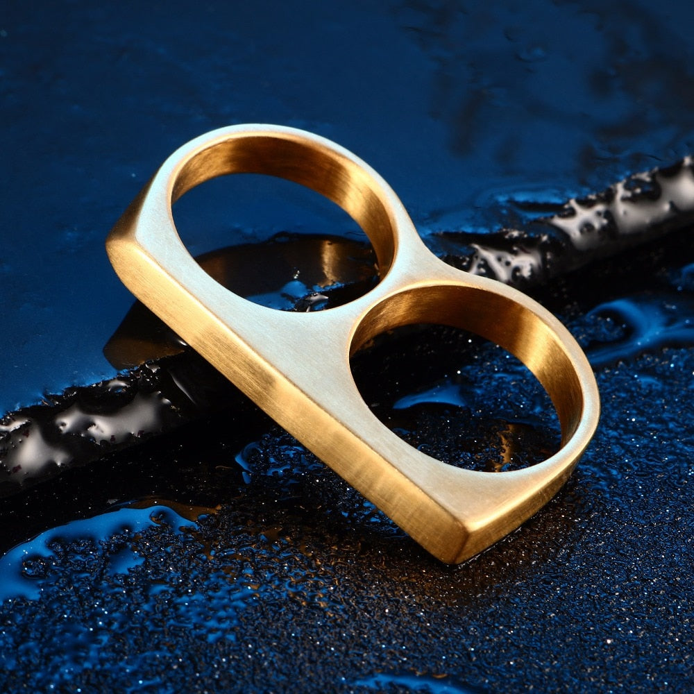 Double Finger Stainless Steel Ring