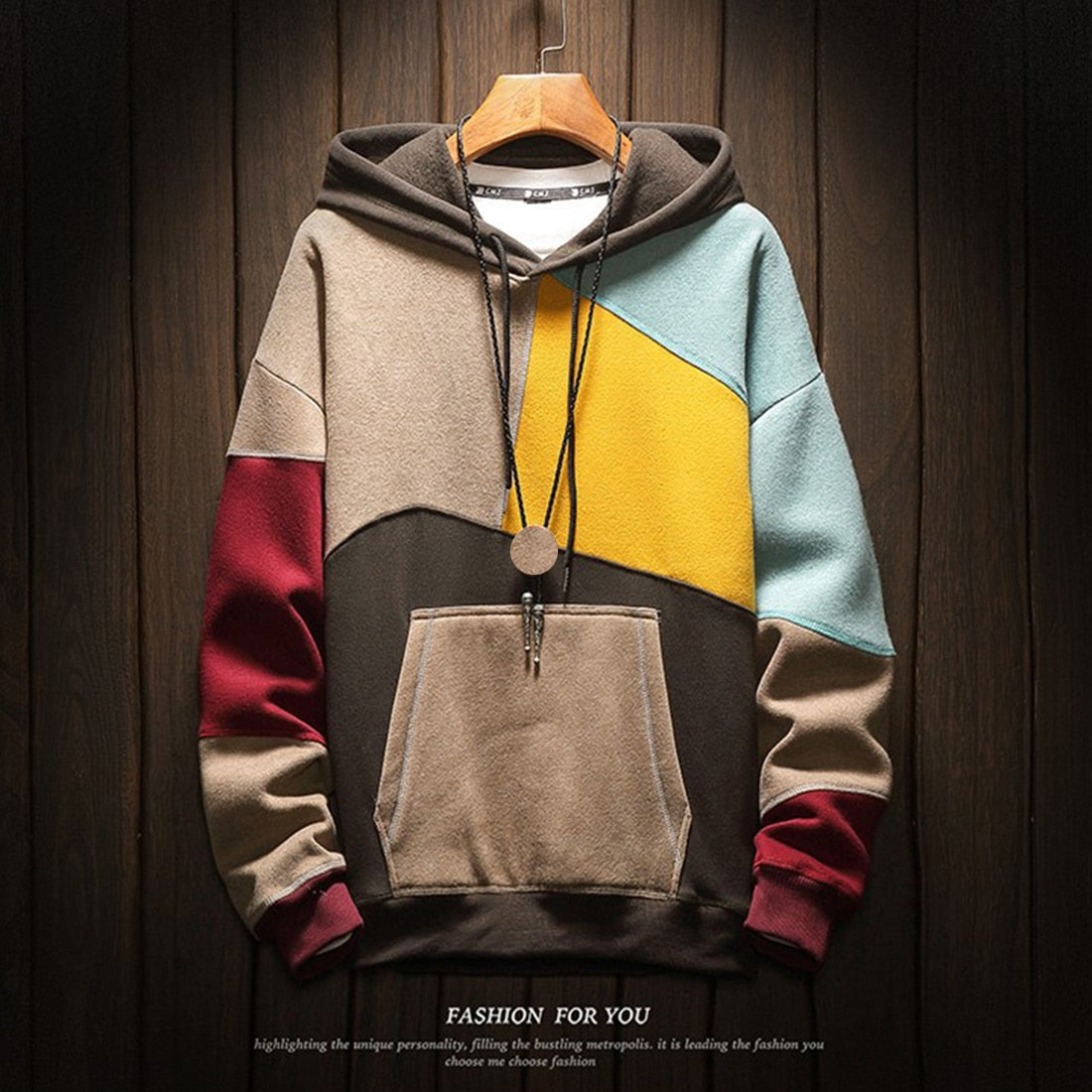 Colorblock Hoodie | Retro Pullover
