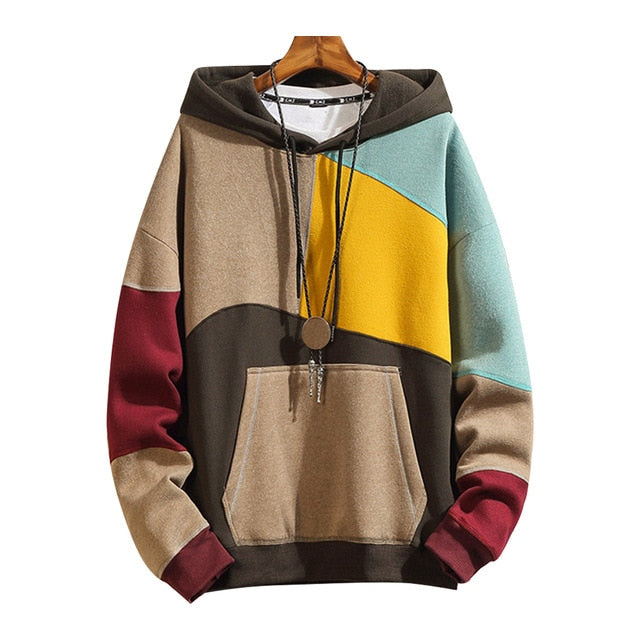 Colorblock Hoodie | Retro Pullover