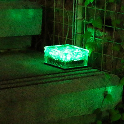 Solar Brick Ice Cube Light Waterproof LED Outdoor Path Decoration