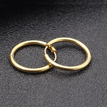 Unisex Stainless Steel Hoop Earrings