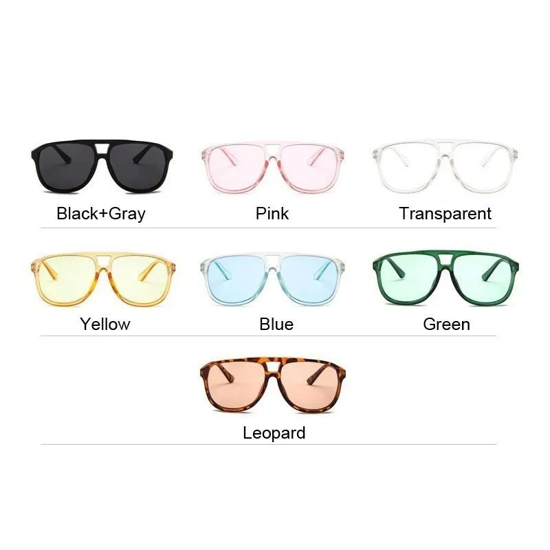 Unisex Oversized Vintage Pilot Sunglasses