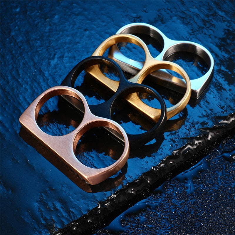 Double Finger Stainless Steel Ring