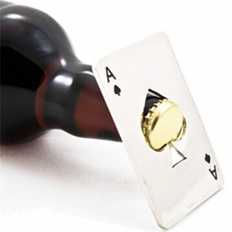 Creative Bottle Can Opener Card | Stainless Steel Credit Card Casino Poker Size