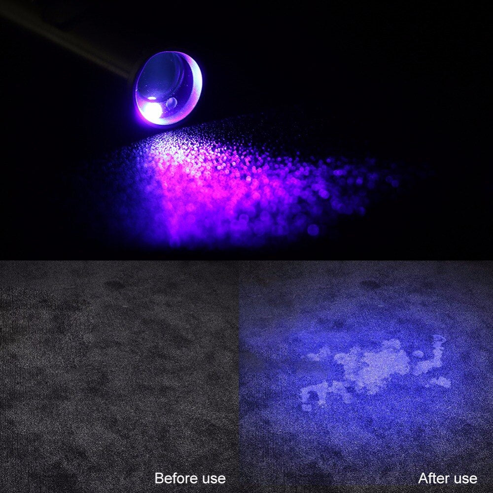 Mini UV LED Flashlight Pen Laser Light USB