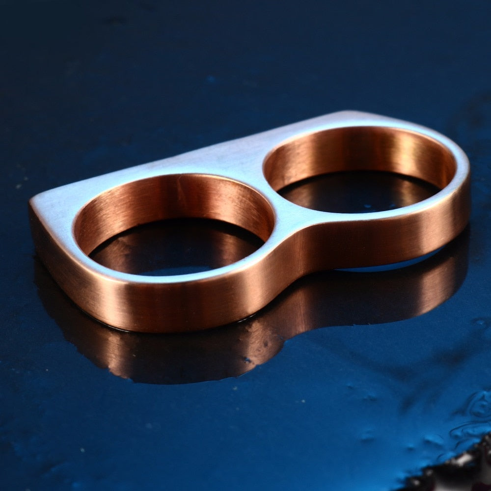 Double Finger Stainless Steel Ring