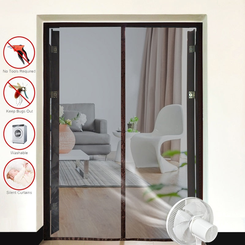 Magnetic Screen Door | Auto Closing Curtain Anti-Mosquito Bug Insect