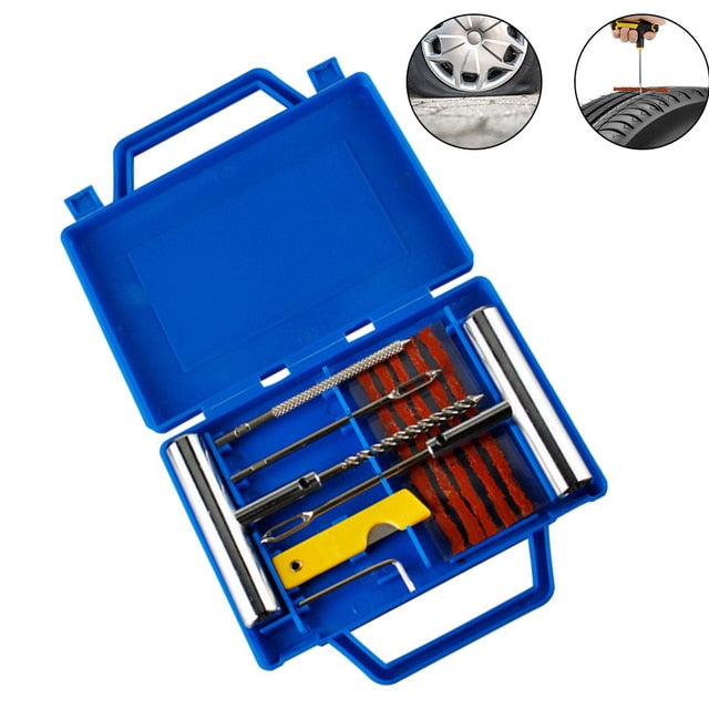 Auto Tire Repair Set | Puncture Repair Tools (Car/Van/Motorcycle/Bike)