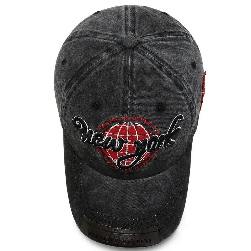 Distressed Cotton Washed Baseball Cap