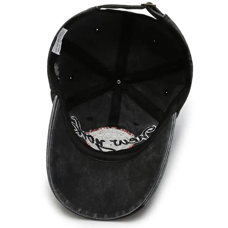 Distressed Cotton Washed Baseball Cap
