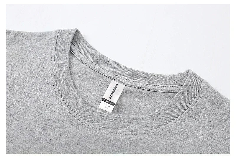 Focus Letter Minimalist Style 100% Cotton Short Sleeve T-Shirt