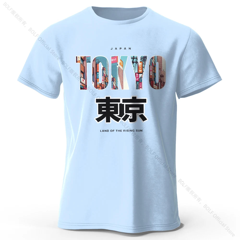 Tokyo Printed Fashion Forward 100% Cotton Ultra Soft Round Neck Short Sleeve T-Shirt