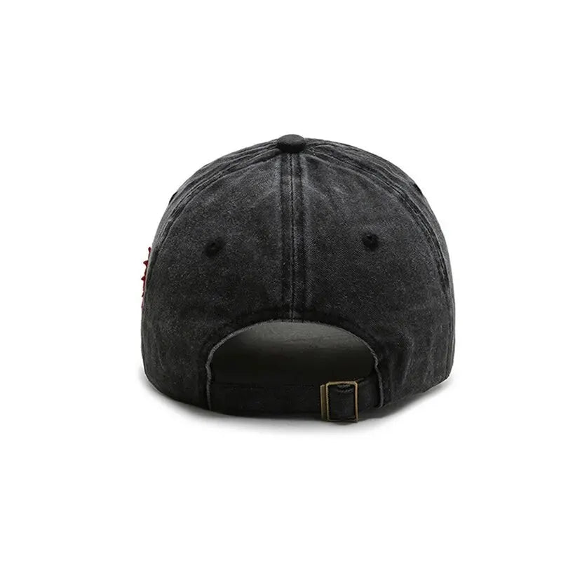 Distressed Cotton Washed Baseball Cap