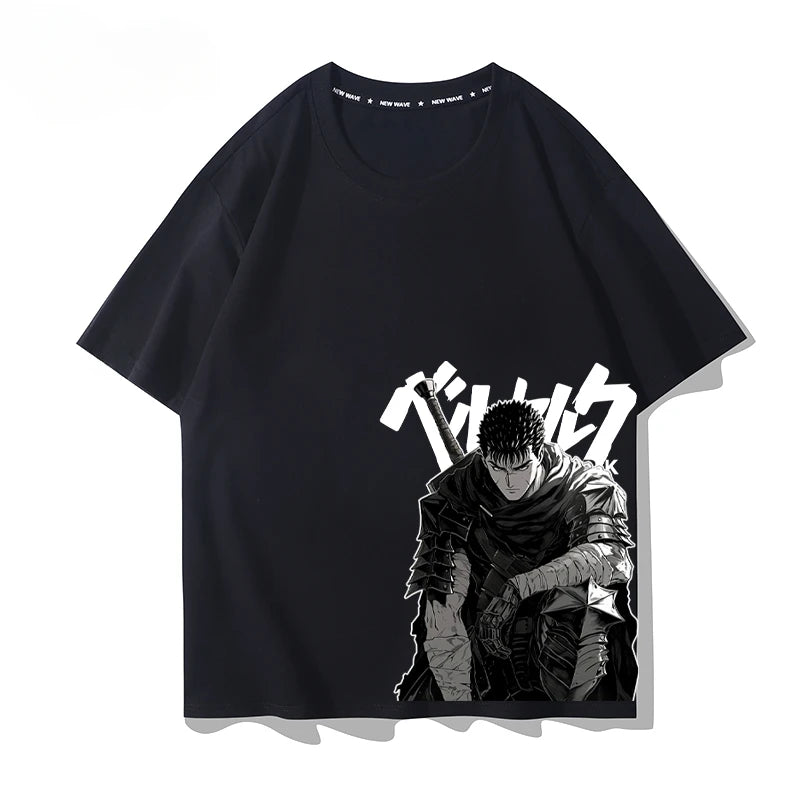 Warrior Japanese Anime Summer Men's T-shirt