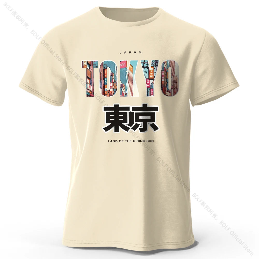 Tokyo Printed Fashion Forward 100% Cotton Ultra Soft Round Neck Short Sleeve T-Shirt