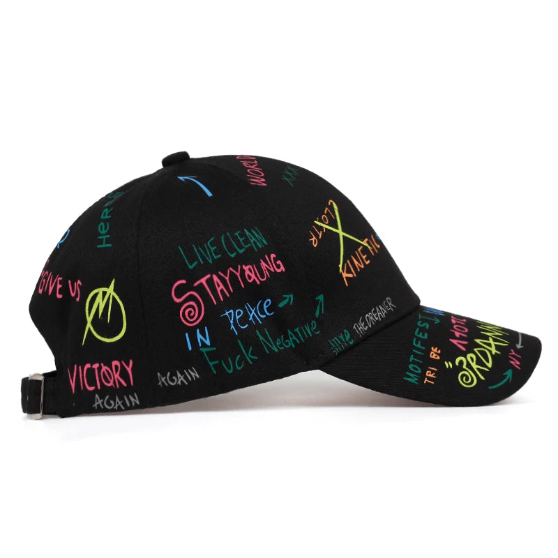 Fashion Graffiti printing baseball cap