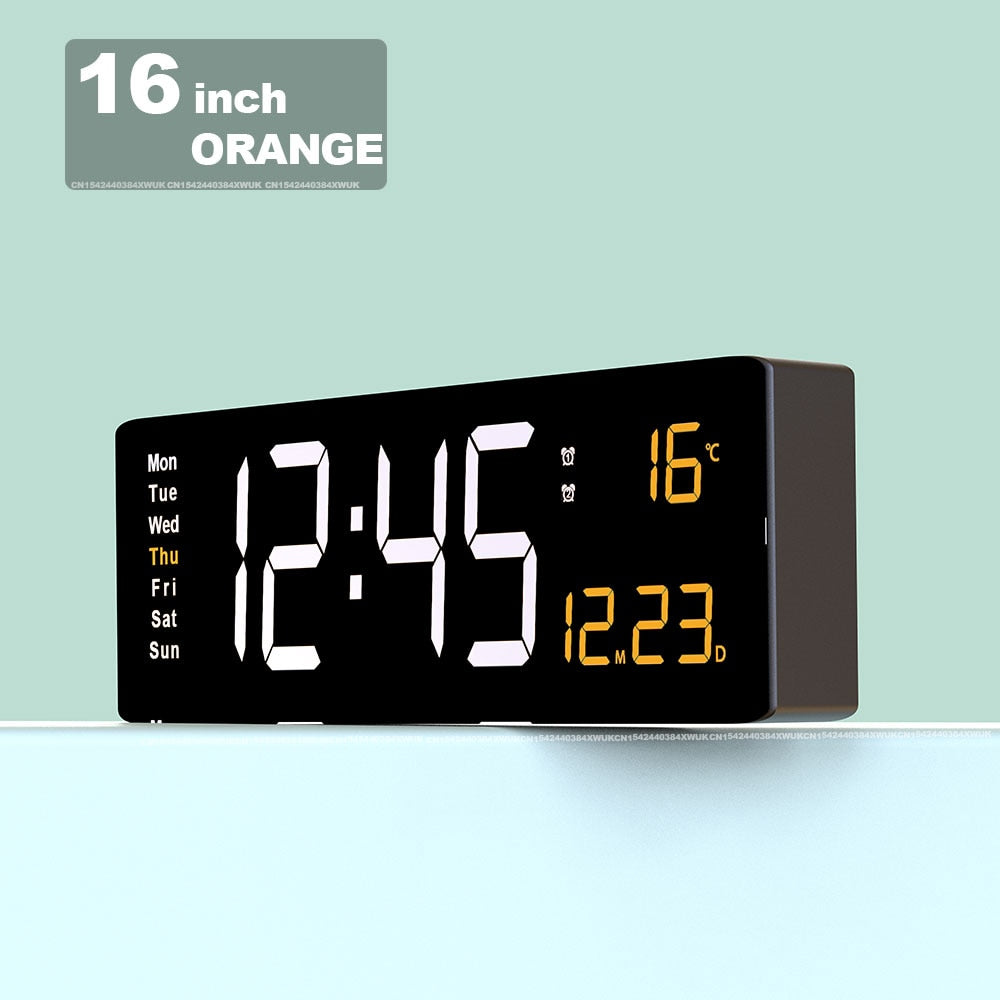 Digital Remote Control Wall Clock