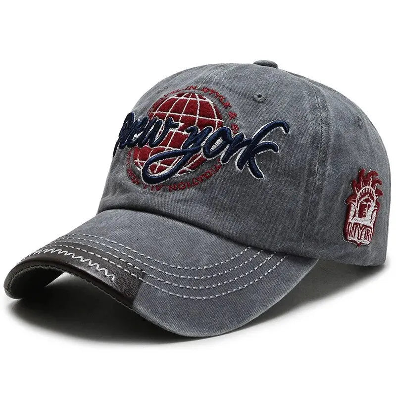 Distressed Cotton Washed Baseball Cap