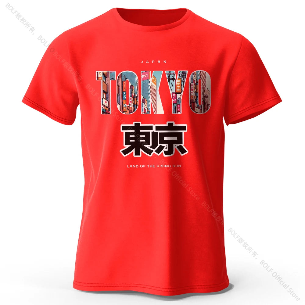Tokyo Printed Fashion Forward 100% Cotton Ultra Soft Round Neck Short Sleeve T-Shirt
