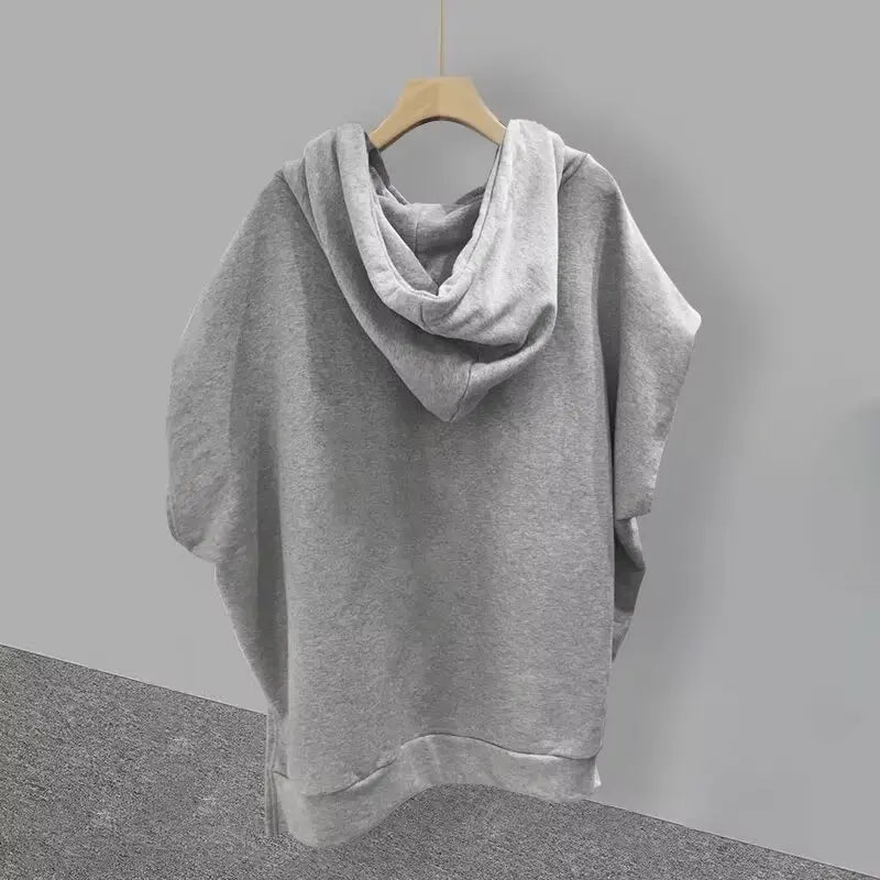 American Style Street Hooded Cotton Vest Sleeveless Spring Summer Casual Zip Up