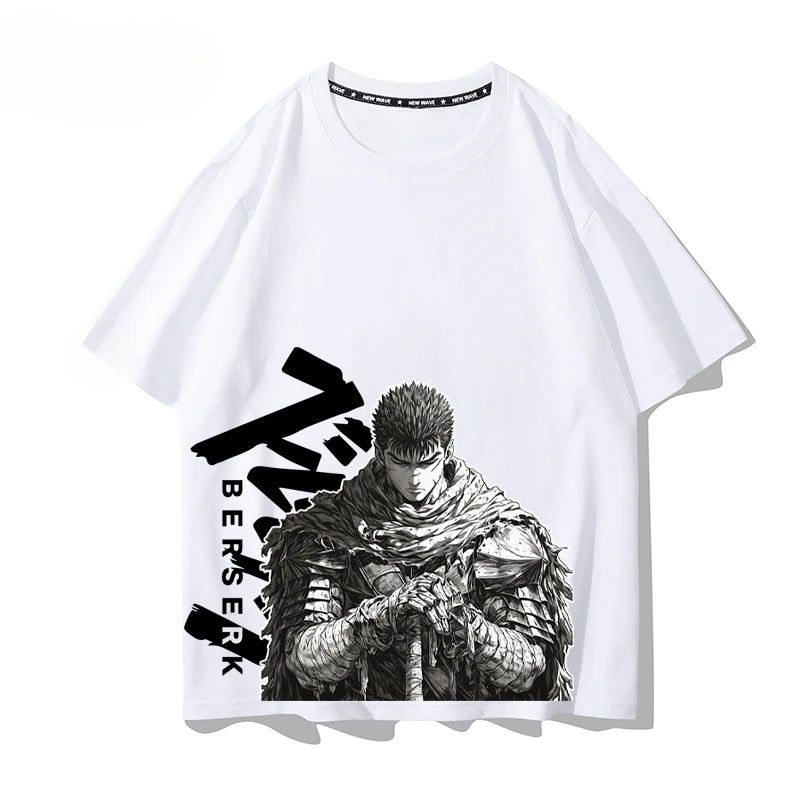 Warrior Japanese Anime Summer Men's T-shirt