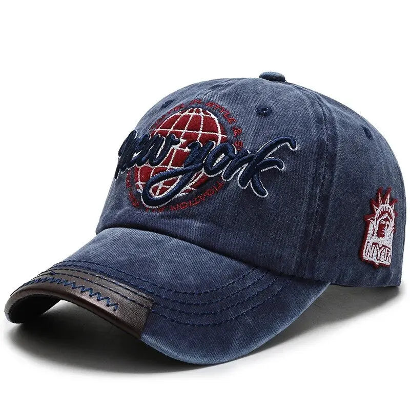 Distressed Cotton Washed Baseball Cap