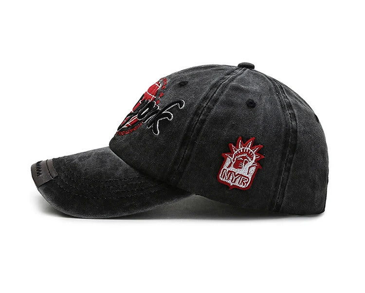 Distressed Cotton Washed Baseball Cap