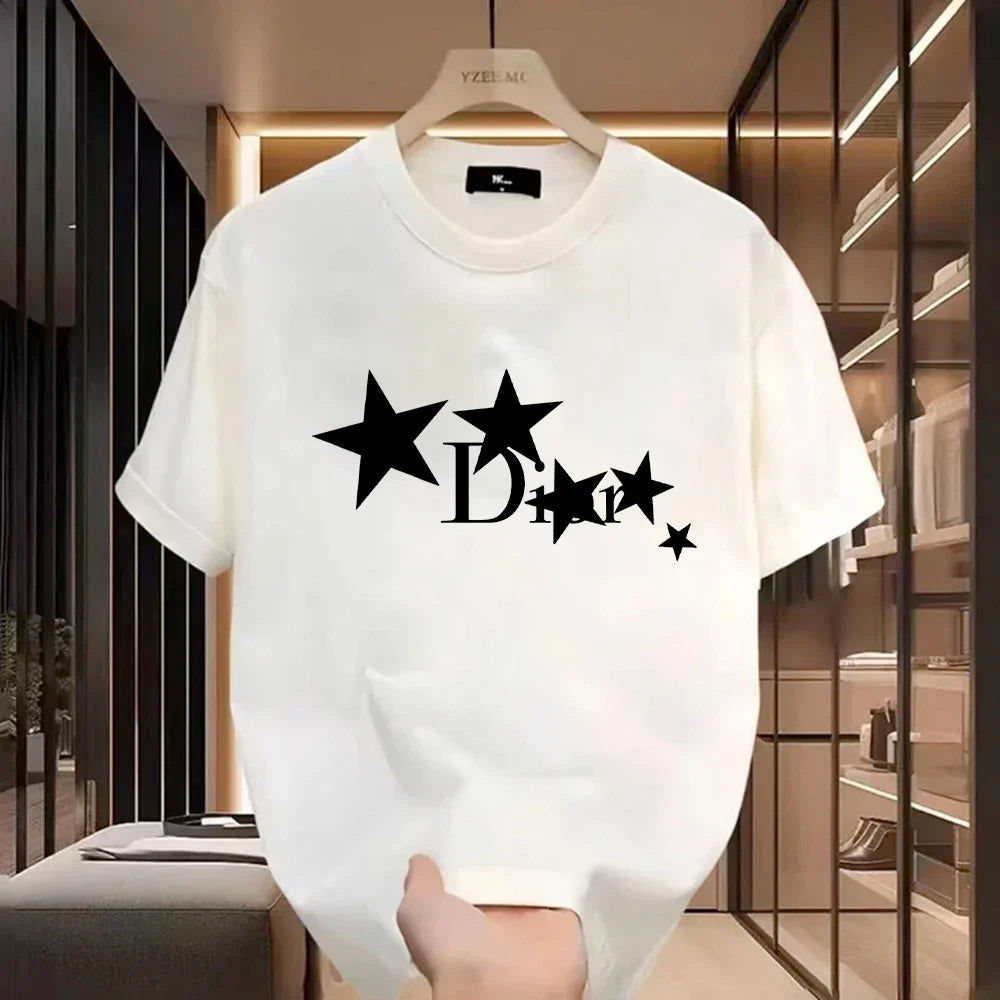 Women Casual T-Shirt Y2k Designer Ladies Luxury Vintage Trendy Pullover T Shirts
