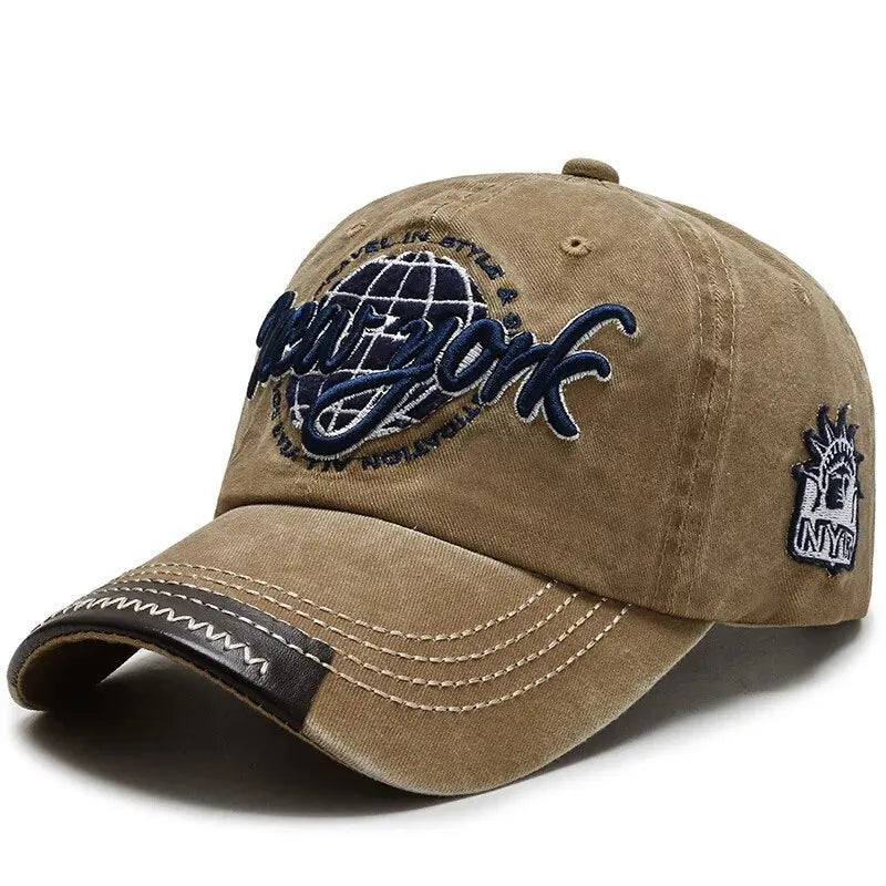Distressed Cotton Washed Baseball Cap