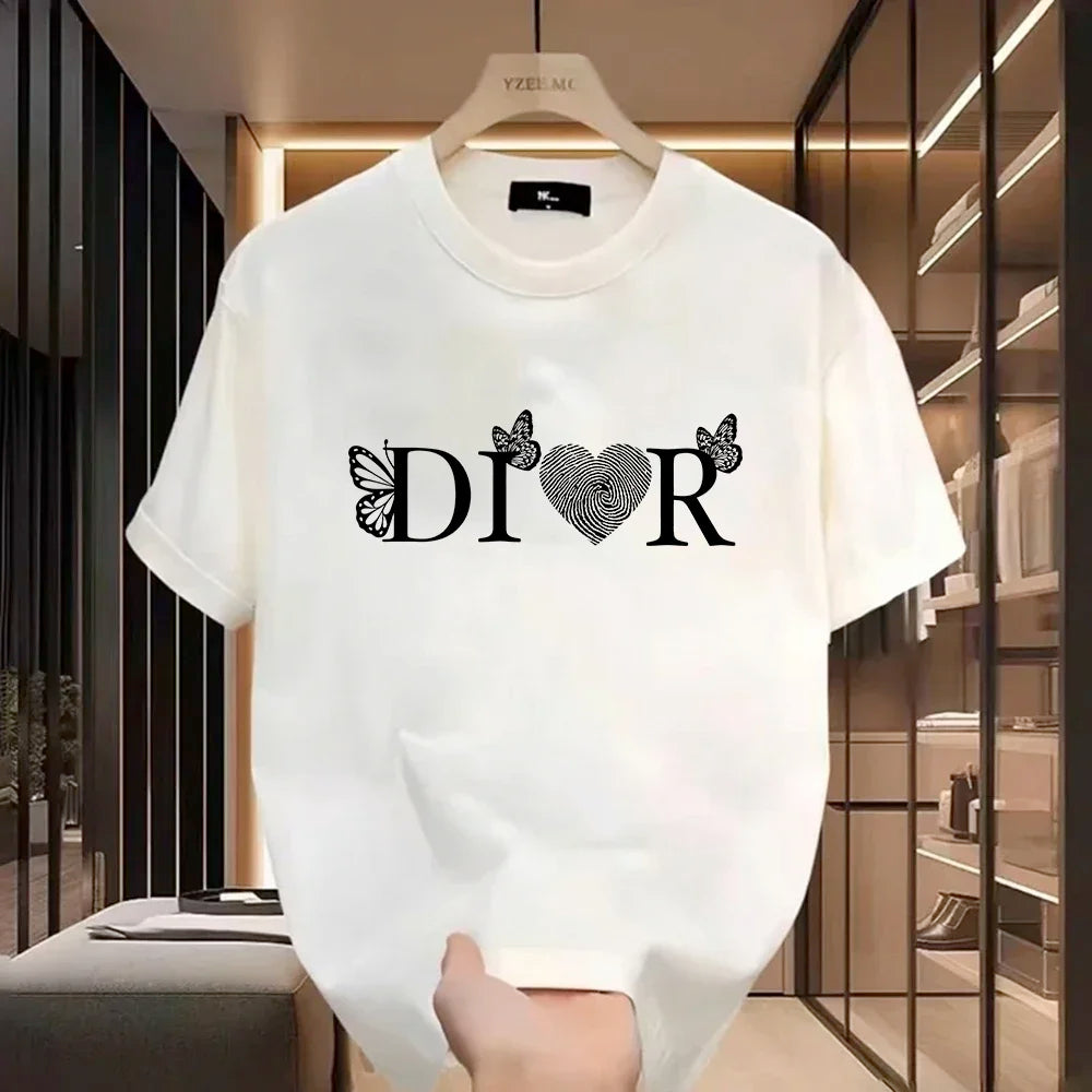 Women Casual T-Shirt Y2k Designer Ladies Luxury Vintage Trendy Pullover T Shirts