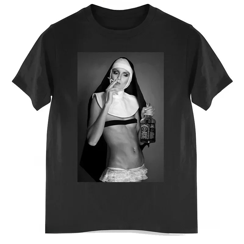 Summer Nun Smoking T-shirt