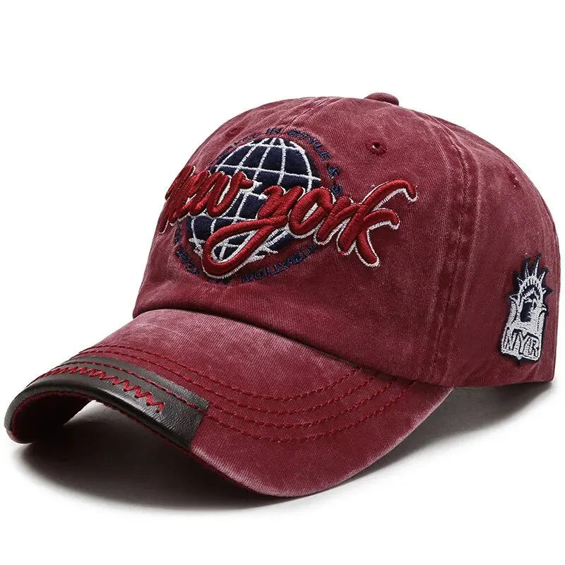 Distressed Cotton Washed Baseball Cap