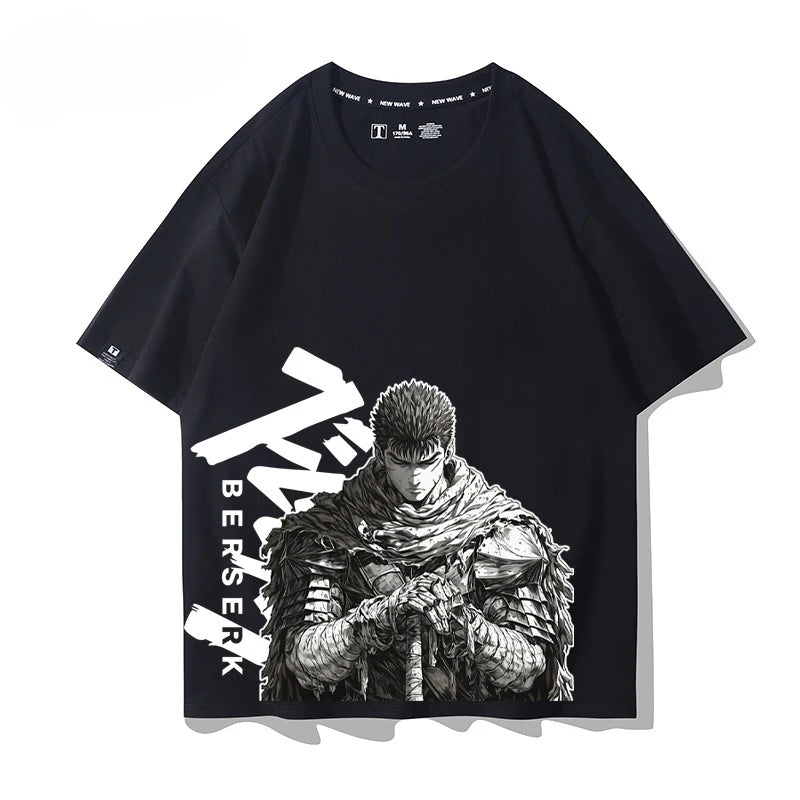 Warrior Japanese Anime Summer Men's T-shirt