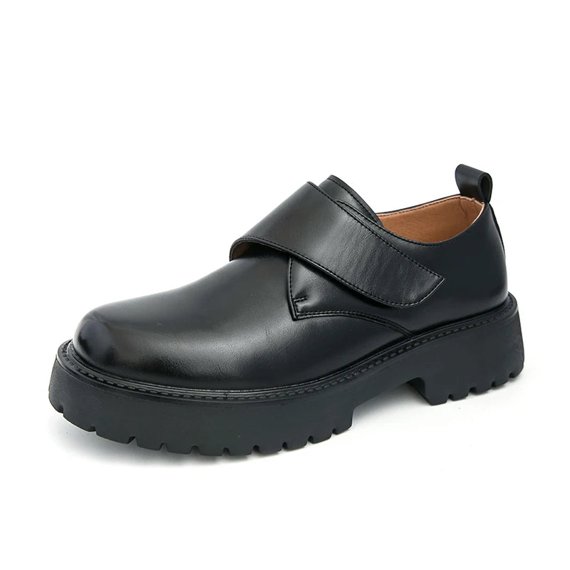 Men's Thick Bottom Oxford Shoes Casual Leather Shoes Fashion Business Formal Dress Footwear