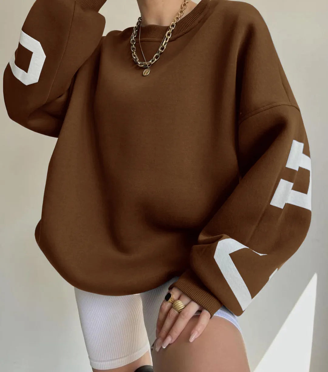 Loose Pullover Sweatshirt | Women's Letter Print Pullover | Y2k Streetwear Oversize