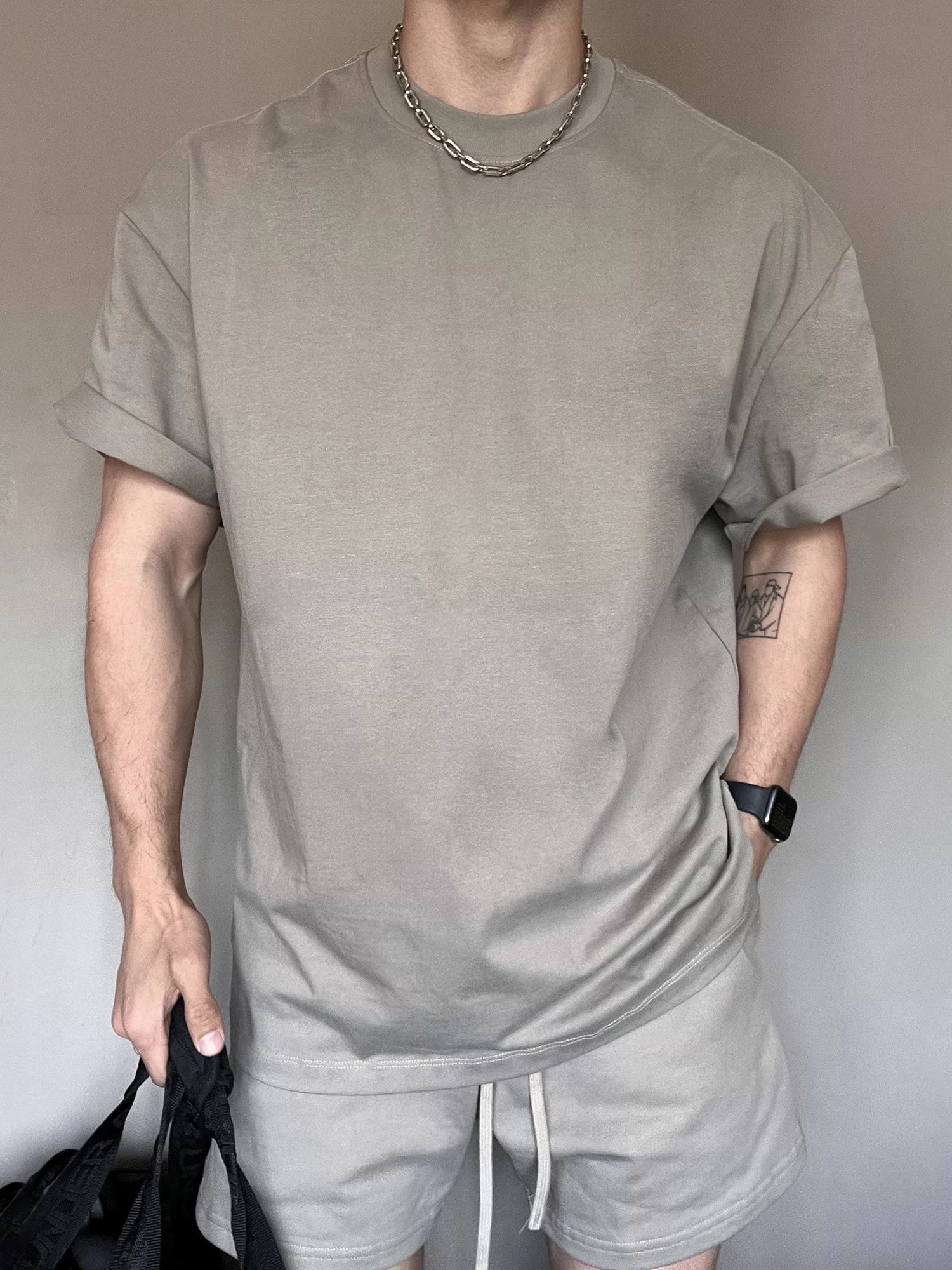 Men's Summer Shorts Sports and Leisure Short-sleeved T-shirt