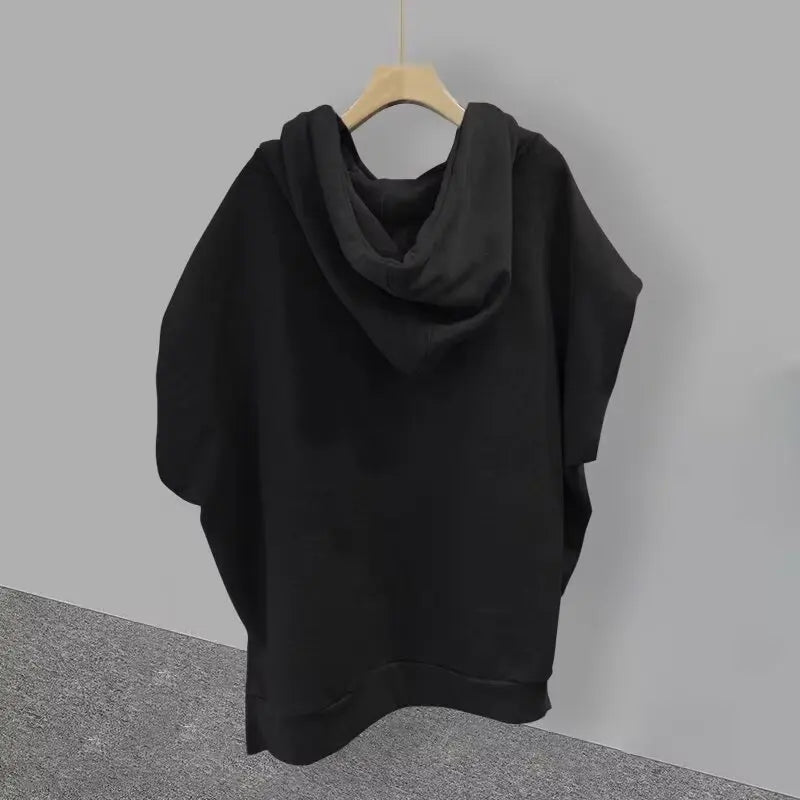 American Style Street Hooded Cotton Vest Sleeveless Spring Summer Casual Zip Up