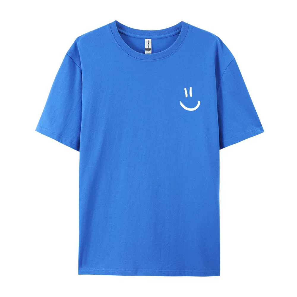 Minimalist Smile Face Style Graphic Print T Shirt