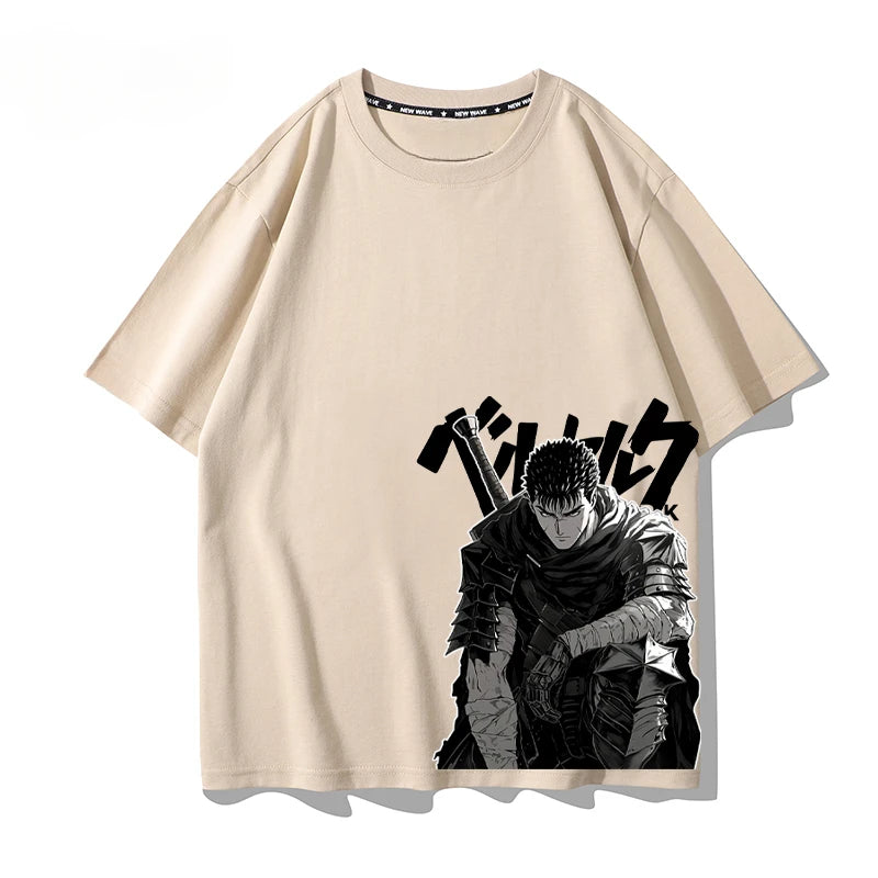 Warrior Japanese Anime Summer Men's T-shirt